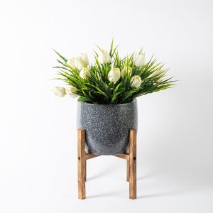 Aura Tombul Granit Ahşap Standlı 18cm